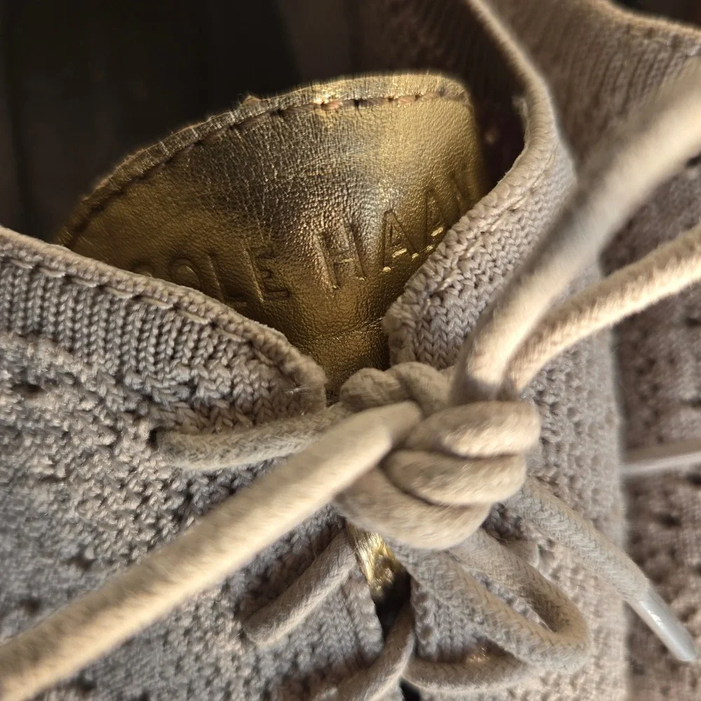 Cole Haan 2 ZEROGRAND Stitchlite Oxford Knit Sneakers Tan Gold Women‎ US 7 B